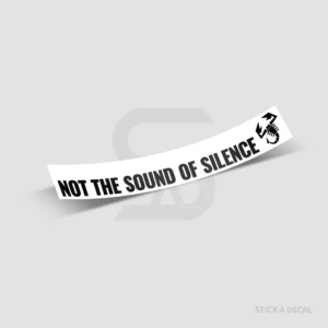 מדבקת Not the sound of silence לאבארט בצבע שחור