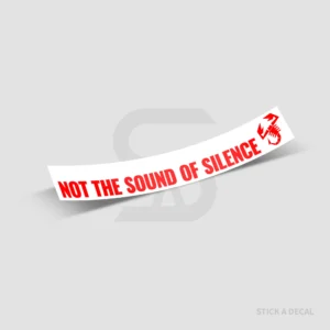 מדבקת Not the sound of silence לאבארט בצבע אדום