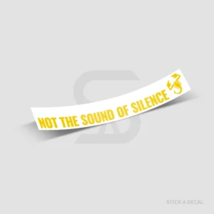 מדבקת Not the sound of silence לאבארט בצבע צהוב