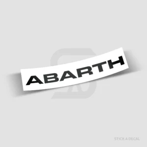 זוג מדבקות כיתוב ABARTH לדלתות בצבע שחור
